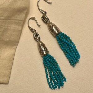 Johnny Was Turquoise and silver drop earrings